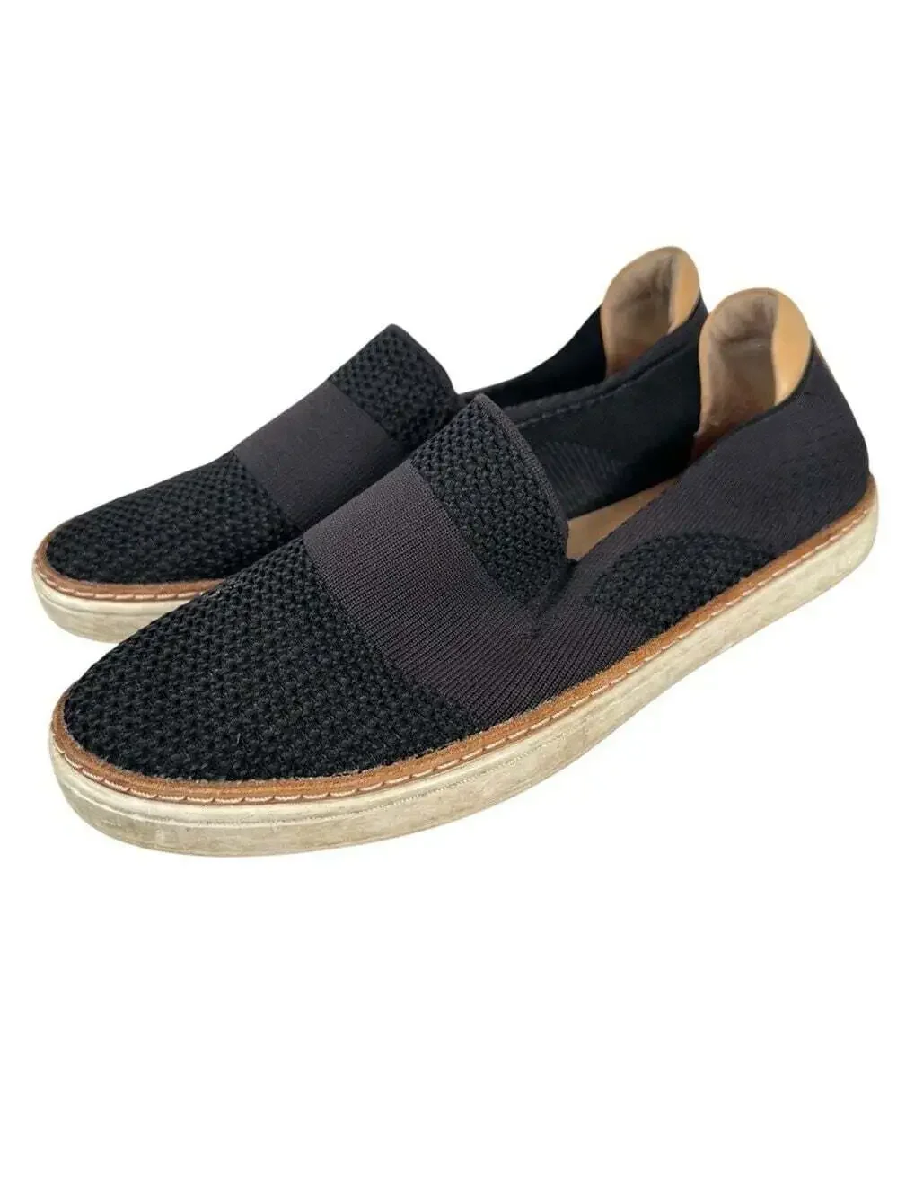 UGG Sammy Trainer Black Slip On Sneakers Size 8 Knit Comfort Casual Athleisure